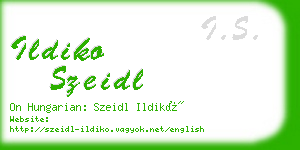 ildiko szeidl business card